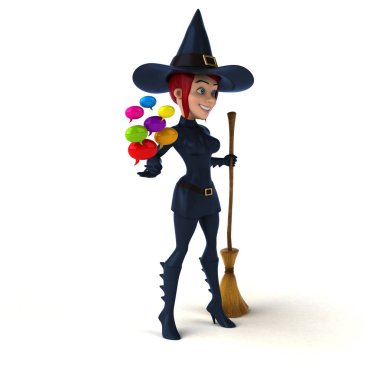 Kabarcık ile eğlenceli çizgi film karakteri