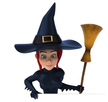 Seksi cadı - illüstrasyon