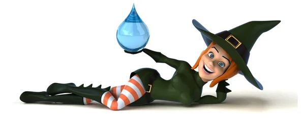 Zeichentrickfigur mit Wassertropfen — Stockfoto
