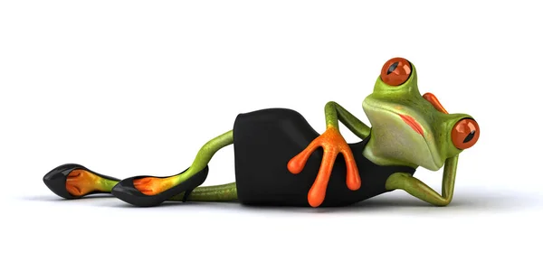 Ładny żaba zabawy — Zdjęcie stockowe