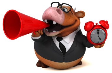 Eğlenceli çizgi film karakteri ile masa saati  