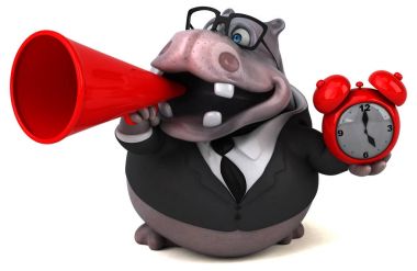 Eğlenceli çizgi film karakteri ile masa saati  