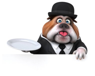 Plaka ile eğlenceli çizgi film karakteri   