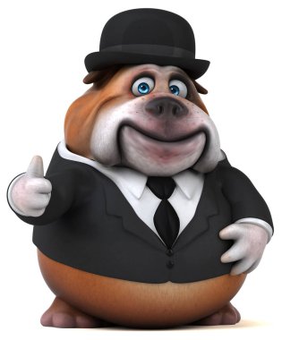 Eğlenceli karikatür işadamı