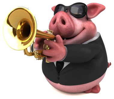 Eğlenceli domuz müzik çalma 