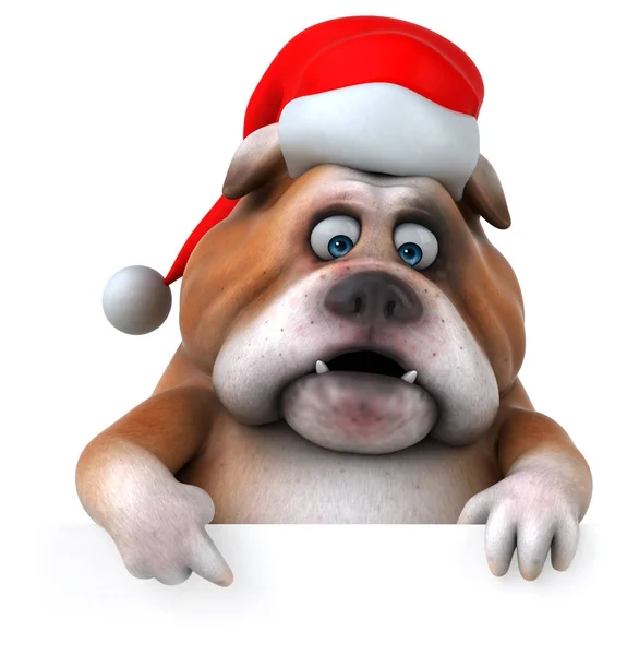 Charakter mit Weihnachtsmann-Hut — Stockfoto