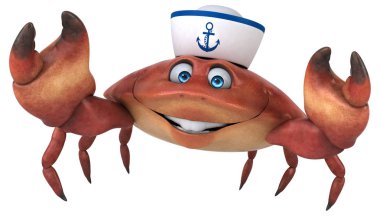 Eğlenceli Yengeç karakter 