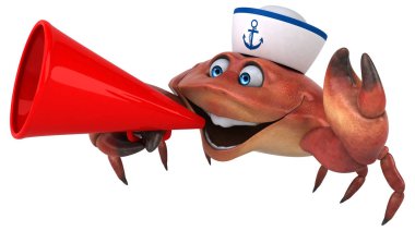 Eğlenceli Yengeç karakter 