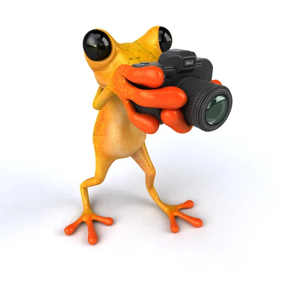 Stripfiguur met camera — Stockfoto