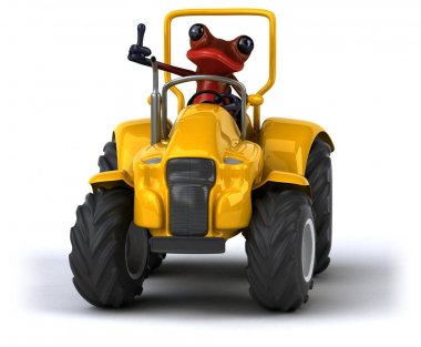 Traktör eğlenceli kurbağa 