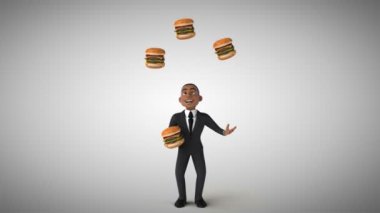  hamburger ile hokkabazlık işadamı