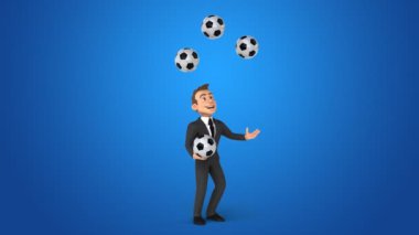 hokkabazlık topları ile işadamı