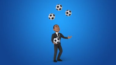 hokkabazlık topları ile işadamı