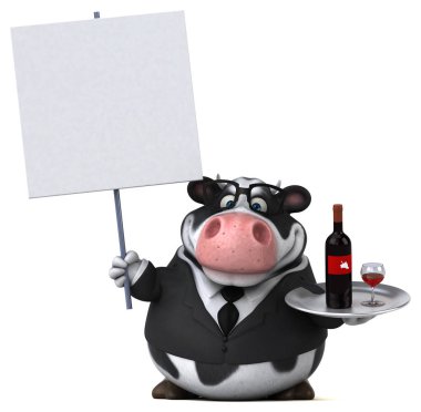 çizgi film karakteri ile şarap 