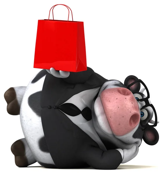 Zeichentrickfigur mit Einkaufstasche — Stockfoto