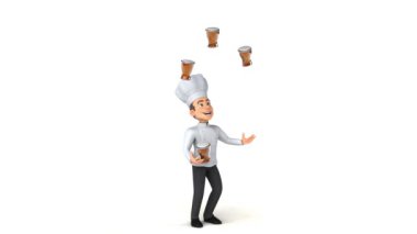 Eğlenceli Şef bira ile hokkabazlık