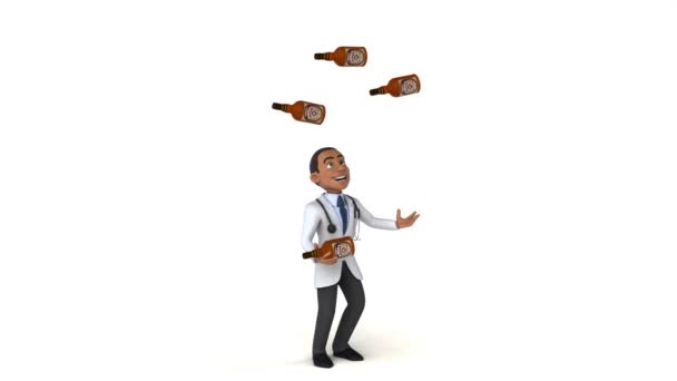 médecin jonglant avec le whisky  