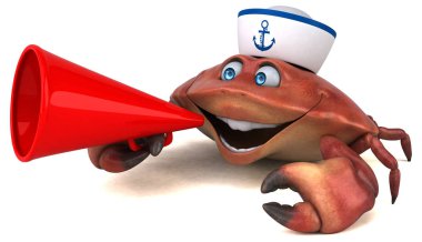 Eğlenceli Yengeç karakter 