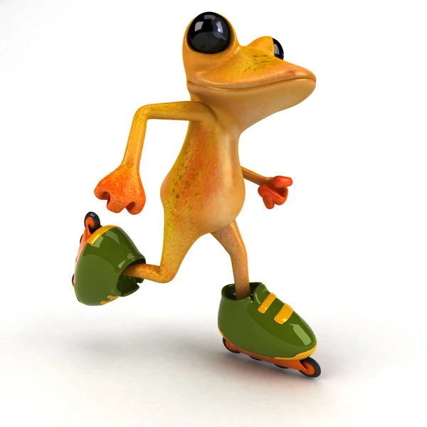 Eğlenceli kurbağa - illüstrasyon — Stok fotoğraf
