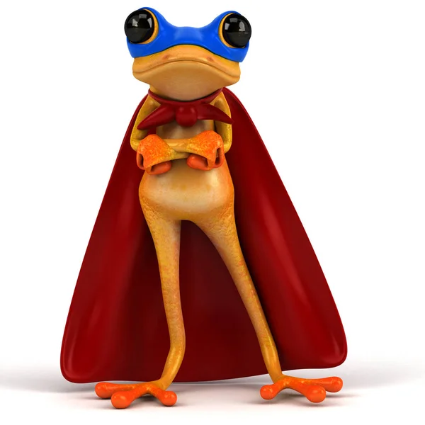 Eğlenceli kurbağa - illüstrasyon — Stok fotoğraf