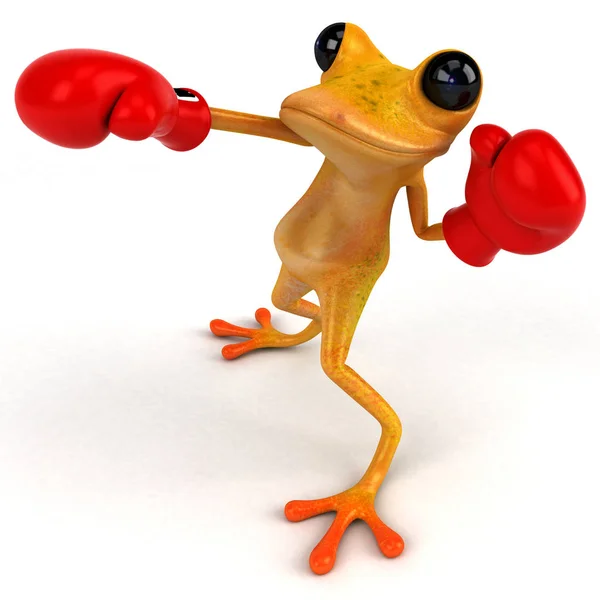 재미 있는 개구리-일러스트 레이 션 — 스톡 사진