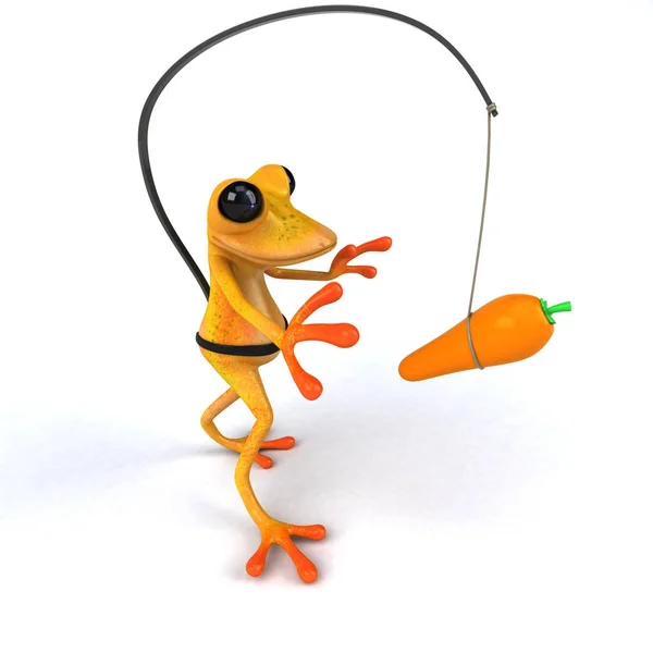 Ładny żaba zabawy — Zdjęcie stockowe