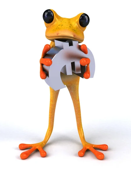 Fun frog with euro — Stock Photo, Image