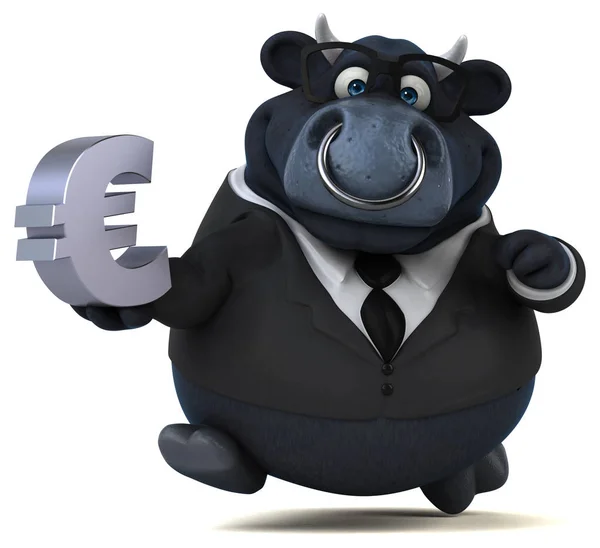 Spaß Cartoon-Figur mit Euro — Stockfoto
