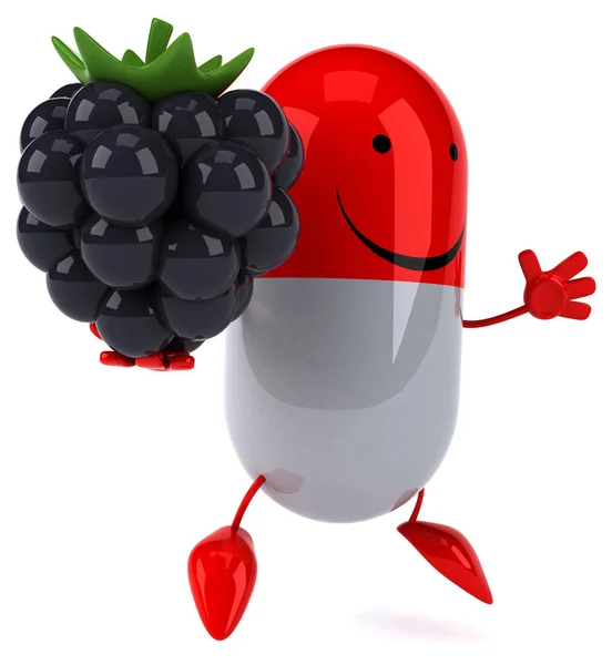 Fun cartoon pill — Stock Photo, Image