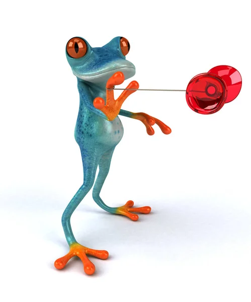 Fun frog - ilustracja — Zdjęcie stockowe