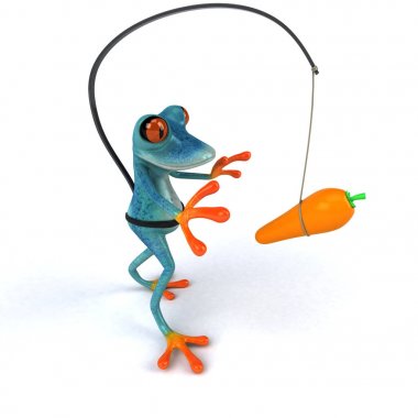 Eğlenceli kurbağa - illüstrasyon 