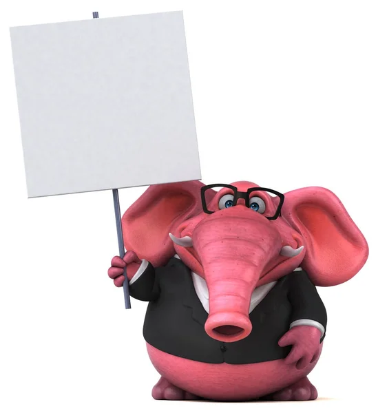 Fun elephant businessman — Stock Photo, Image