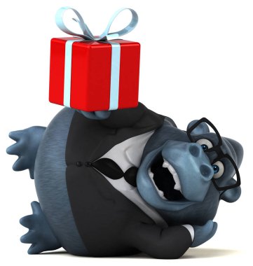 Eğlenceli goril illüstrasyon