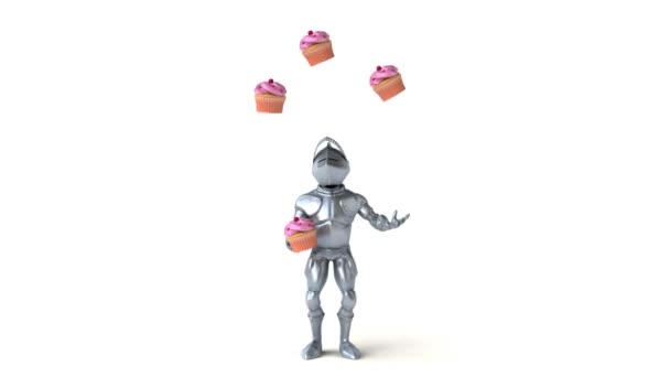 chevalier jongler avec cupcakes  