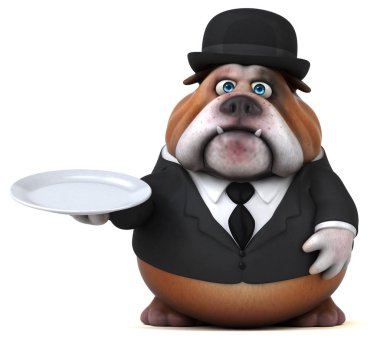 Plaka ile eğlenceli çizgi film karakteri  