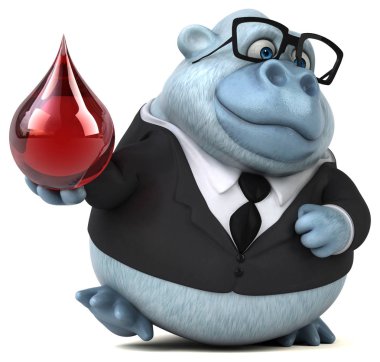 eğlenceli çizgi film karakteri ile damla 