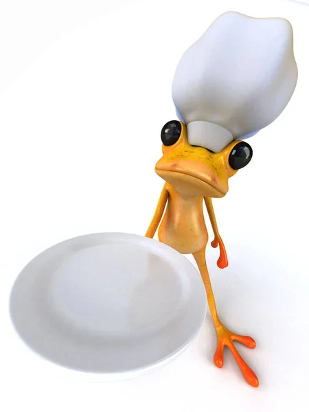Fun Frog Chef Εικονογράφηση — Φωτογραφία Αρχείου