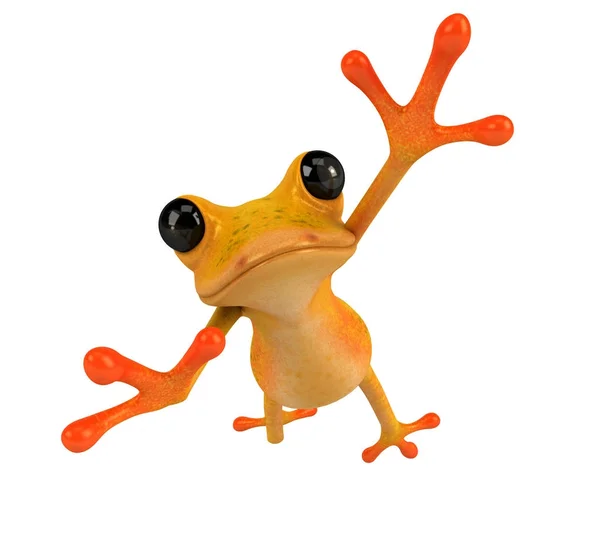 Eğlenceli kurbağa karakter — Stok fotoğraf
