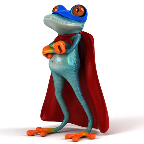 Spaß Frosch Held Illustration — Stockfoto