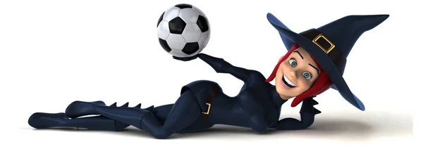 Funny cartoon character with ball — Stock Photo, Image