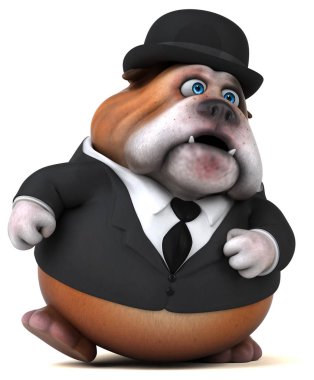 Eğlenceli iş adamı çizgi film karakteri 