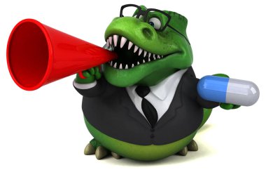 komik çizgi film karakteri ile hap