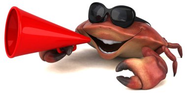 Eğlenceli Yengeç - 3d çizim