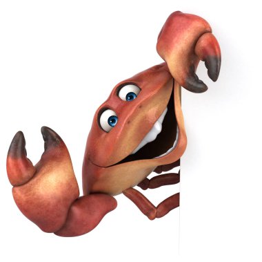 Eğlenceli Yengeç - 3d çizim