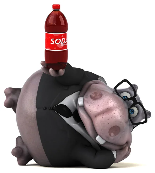 Fun Cartoon Character Soda Illustration — Stock Photo, Image