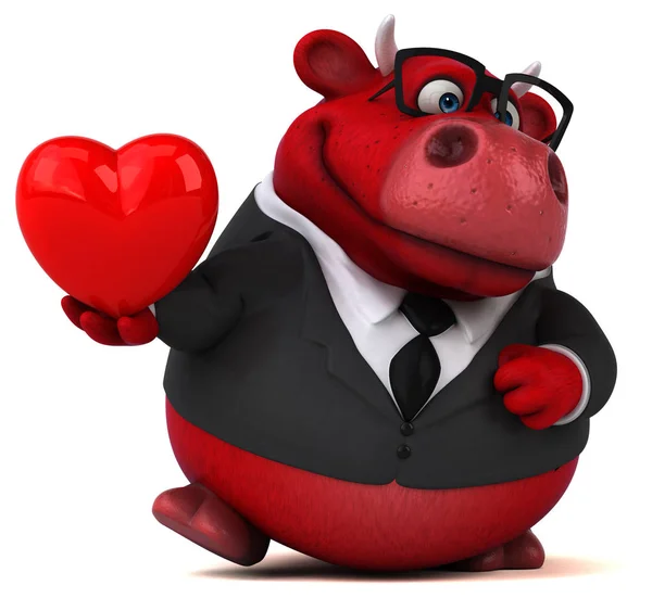 Fun Cartoon Character Heart Illustration — Stock Photo, Image