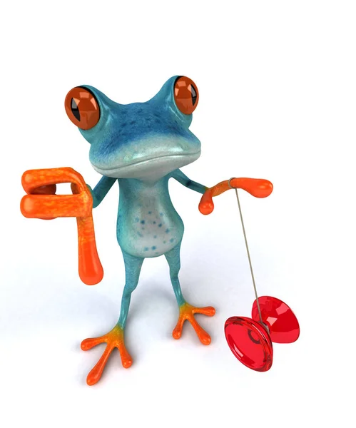 有趣的青蛙与悠悠球 — 图库照片