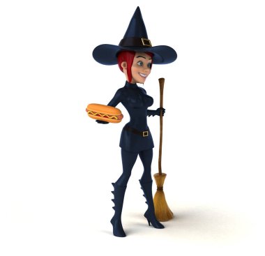 Hotdog - 3d çizim ile eğlenceli çizgi film karakteri