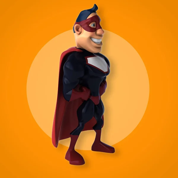 Eğlenceli Süper Kahraman Karakter Çizim — Stok fotoğraf