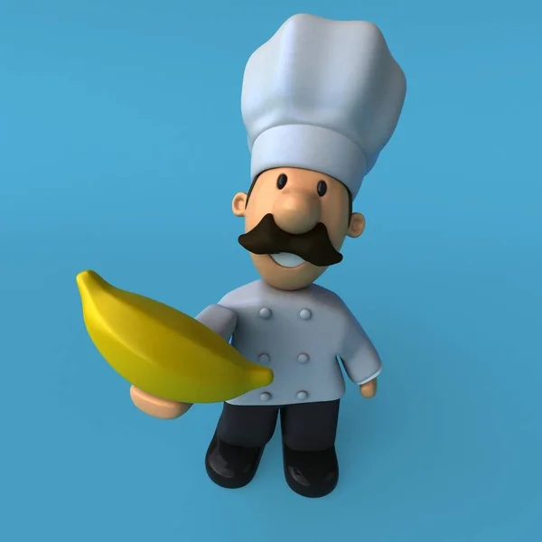 Personagem Chef Divertido Ilustração — Fotografia de Stock